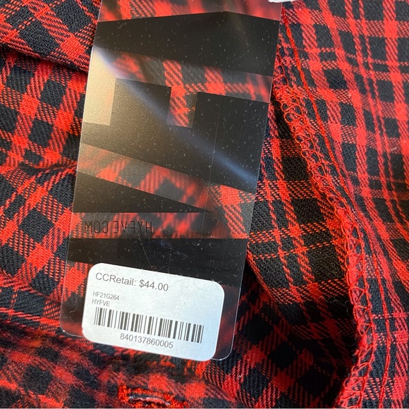 HYFVE Plaid Collared Babydoll Mini Dress NWT - Picture 3 of 10